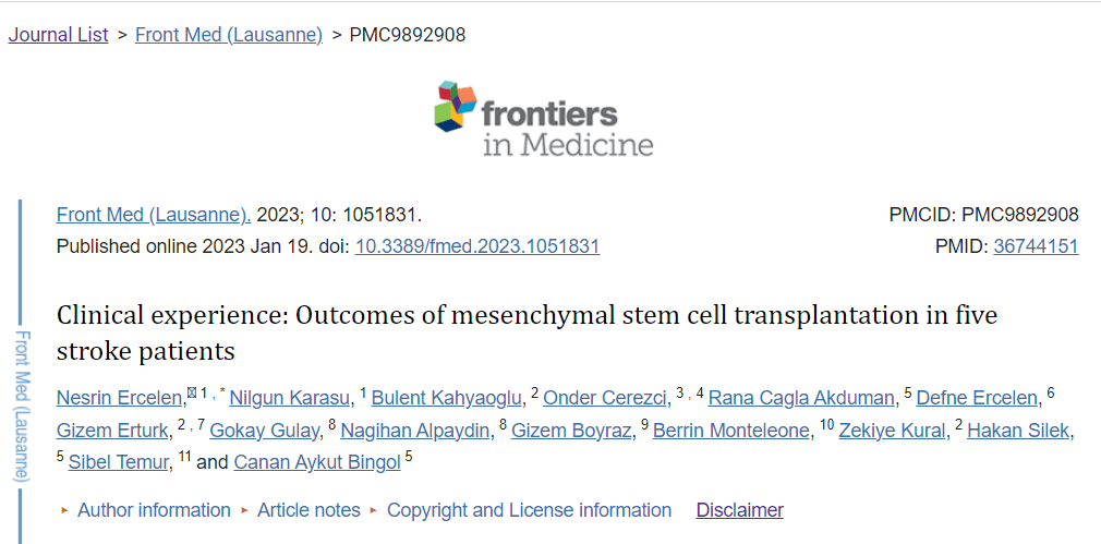 醫學(xué)前沿:間充質(zhì)干細胞移植治療五例腦卒中的臨床結果 醫學(xué)前沿:間充質(zhì)干細胞移植治療五例腦卒中的臨床結果