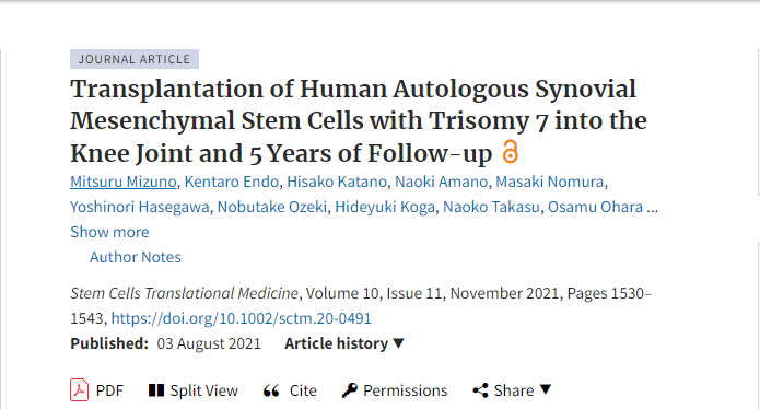 研究證實(shí)干細胞治療慢性膝痛的安全性 研究證實(shí)干細胞治療慢性膝痛的安全性