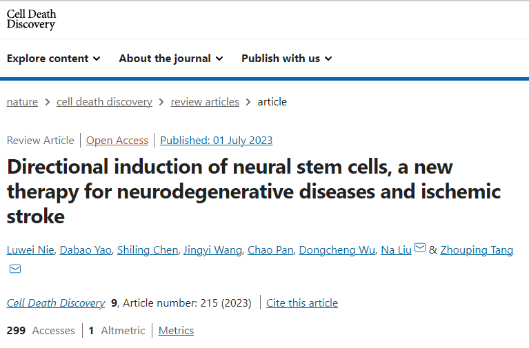 神經(jīng)干細胞定向誘導成為神經(jīng)退行性疾病和缺血性中風(fēng)的新療法