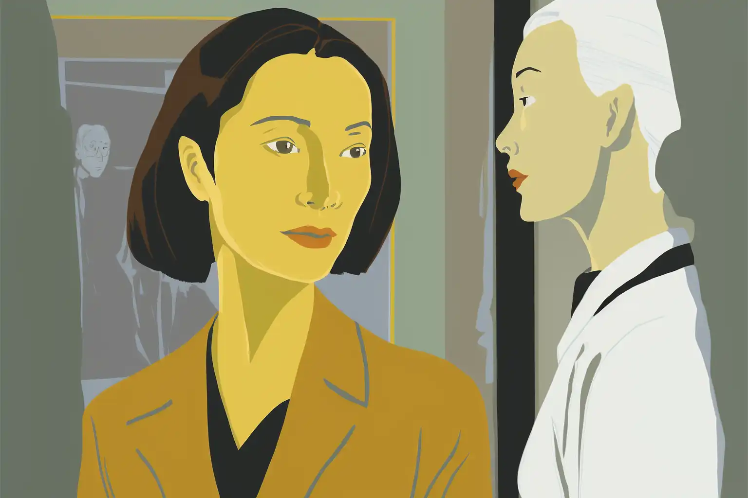 醫生與患者談?wù)摳杉毎煼? class=