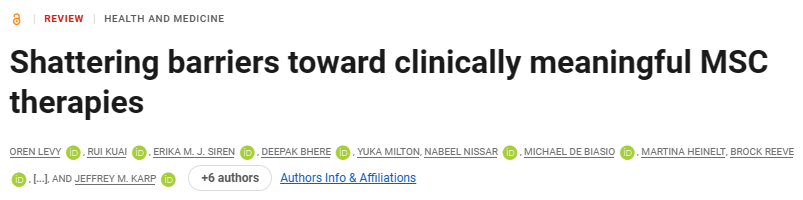 打破障礙，實(shí)現具有臨床意義的 MSC 療法