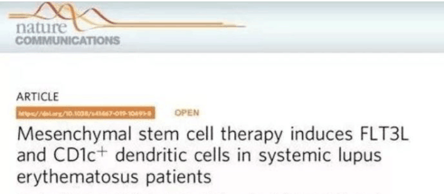 間充質(zhì)干細胞治療誘導系統性紅斑狼瘡患者FLT3L和CD1c+樹(shù)突狀細胞