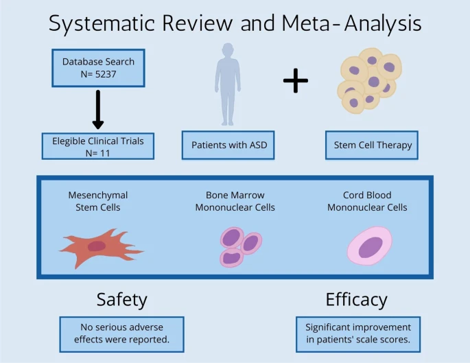 干細胞治療自閉癥譜系障礙患者：系統評價(jià)和薈萃分析