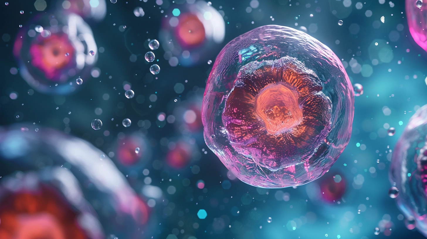 ?上圖：分化前的全能干細胞