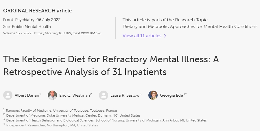 生酮飲食治療難治性精神疾?。?1例住院患者的回顧性分析