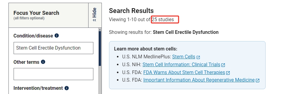 干細胞治療勃起功能障礙的臨床研究進(jìn)展