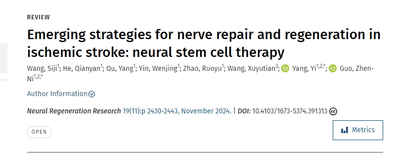 缺血性中風(fēng)神經(jīng)修復和再生的新興策略：神經(jīng)干細胞治療