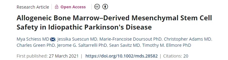 同種異體骨髓間充質(zhì)干細胞治療特發(fā)性帕金森病的安全性