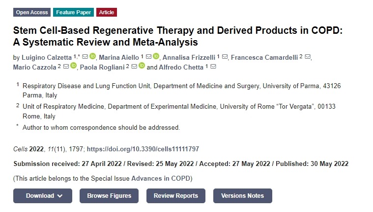 基于干細胞的慢阻肺再生療法及其衍生產(chǎn)品：系統評價(jià)和薈萃分析