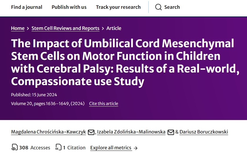 臍帶間充質(zhì)干細胞對腦癱兒童運動(dòng)功能的影響：真實(shí)世界、同情使用研究的結果
