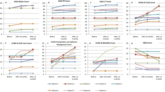 圖4：研究期間患者的神經(jīng)性、功能性和神經(jīng)源性腸功能障礙變化。