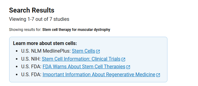 干細胞治療肌萎縮側索硬化癥肌肉萎縮癥的臨床研究項目有7項。其中已完成的有1項。