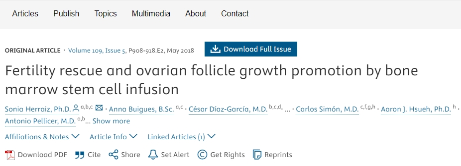 通過(guò)骨髓干細胞輸注挽救生育能力并促進(jìn)卵泡生長(cháng)