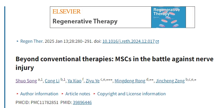 超越傳統療法：間充質(zhì)干細胞對抗神經(jīng)損傷