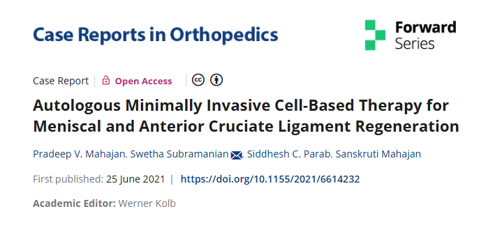 自體微創(chuàng  )細胞療法治療半月板和前交叉韌帶再生