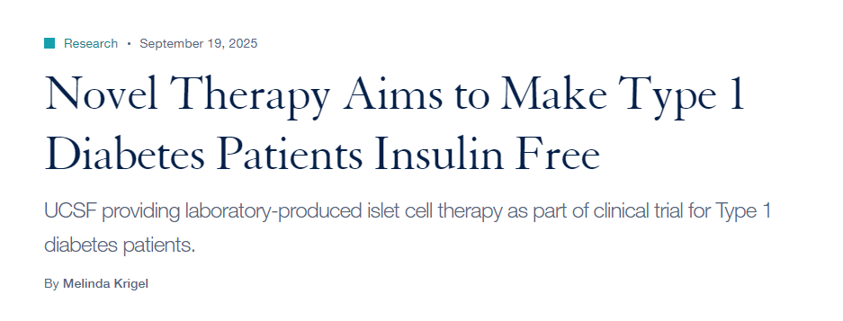 新型療法旨在使1型糖尿病患者擺脫胰島素依賴(lài)
