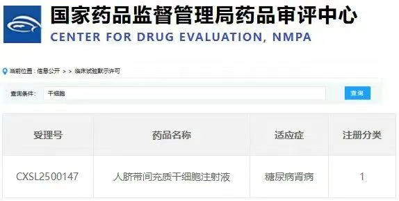 人臍帶間充質(zhì)干細胞注射液