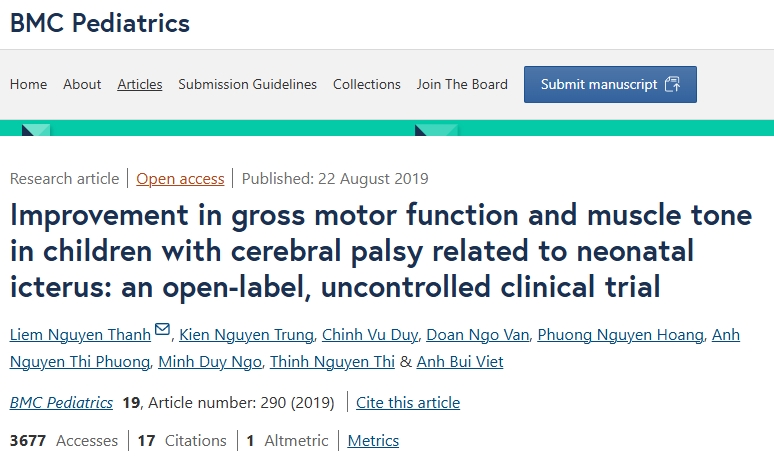 改善新生兒黃疸型腦癱患兒的大運動(dòng)功能和肌張力：一項開(kāi)放標簽、非對照臨床試驗