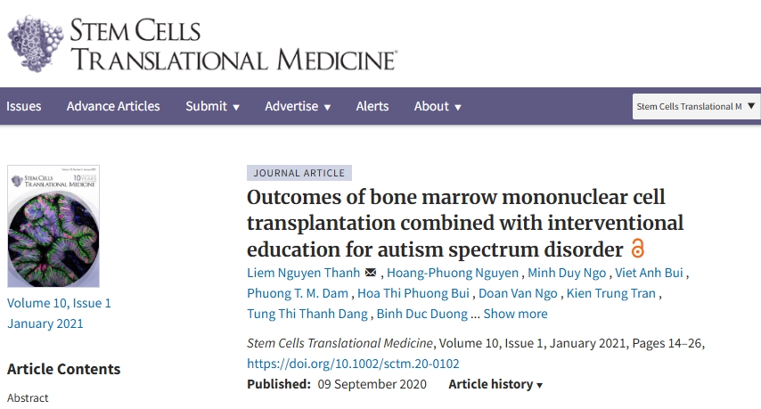 骨髓單個(gè)核細胞移植聯(lián)合介入教育治療自閉癥譜系障礙的療效觀(guān)察