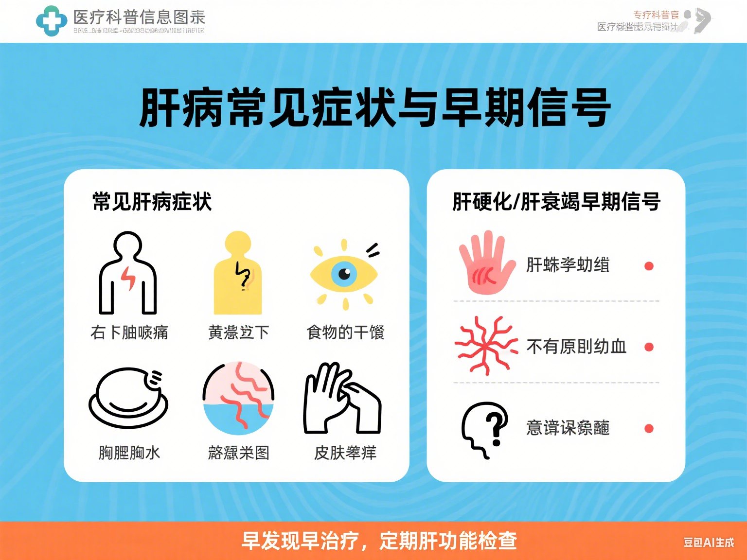 肝病有哪些常見(jiàn)癥狀？肝硬化、肝衰竭的早期信號別忽視！