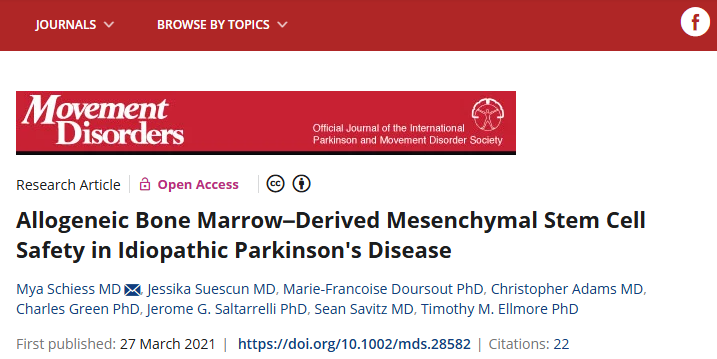 同種異體骨髓間充質(zhì)干細胞治療特發(fā)性帕金森病的安全性