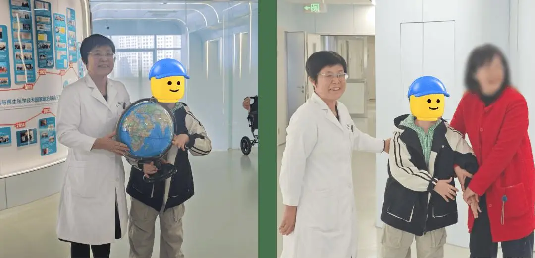 劉晶教授代表團隊向毛毛贈送了一臺AR地球儀