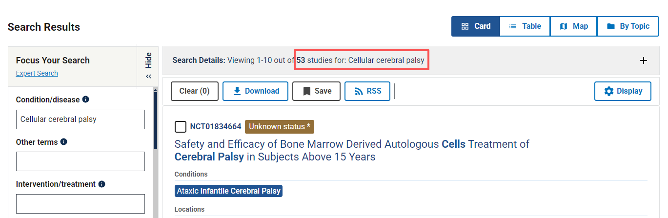 干細胞治療腦癱的臨床研究項目