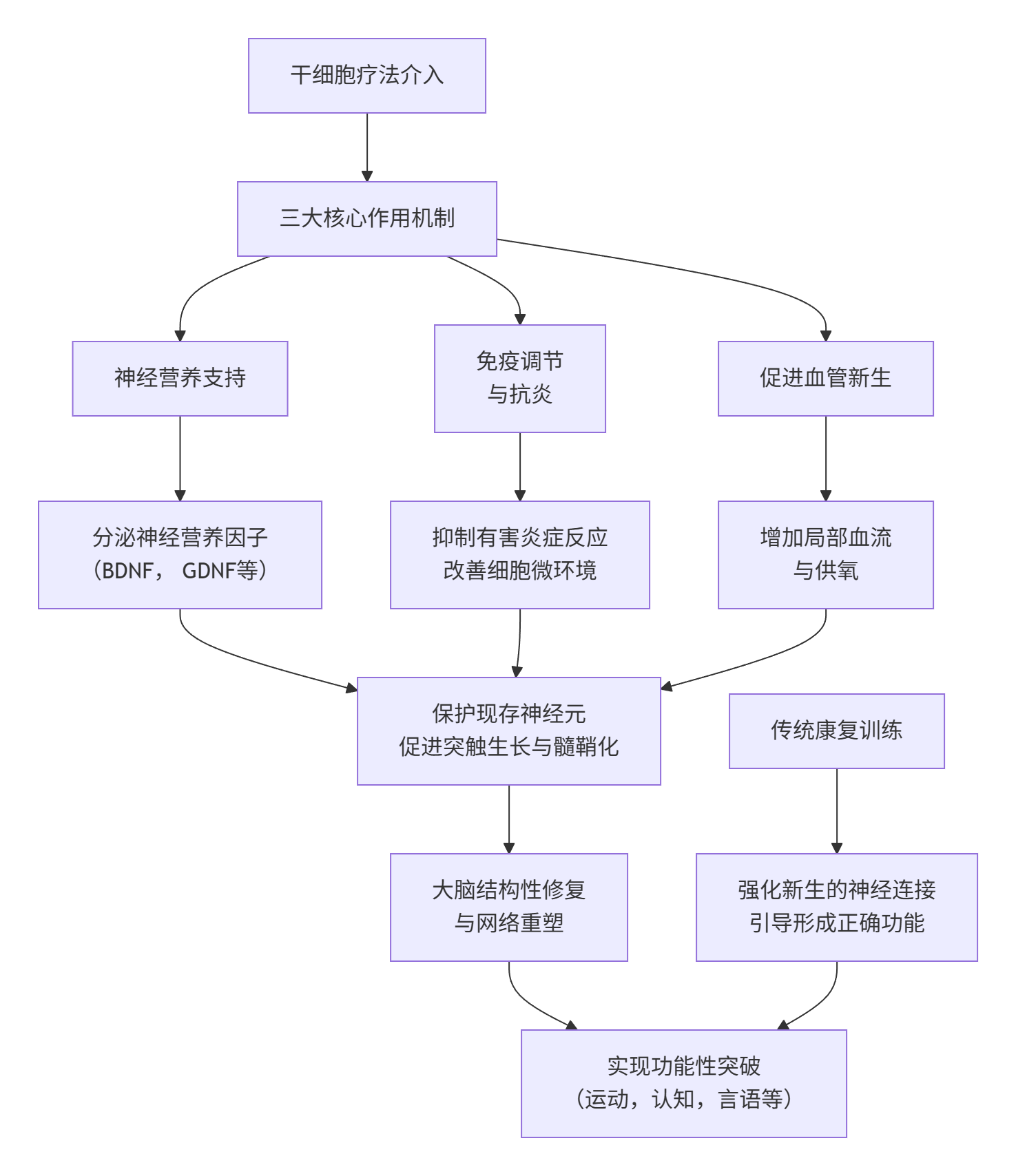圖1:干細胞療法作用機制與改善過(guò)程 圖1:干細胞療法作用機制與改善過(guò)程