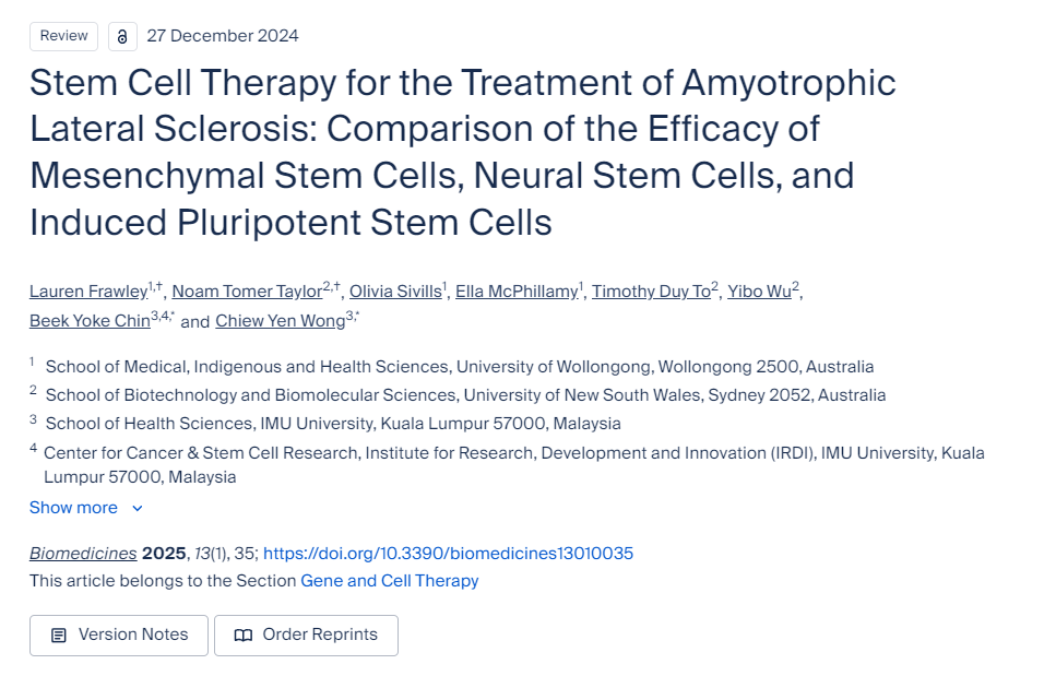 干細胞療法治療肌萎縮側索硬化癥：間充質(zhì)干細胞、神經(jīng)干細胞和誘導多能干細胞療效的比較