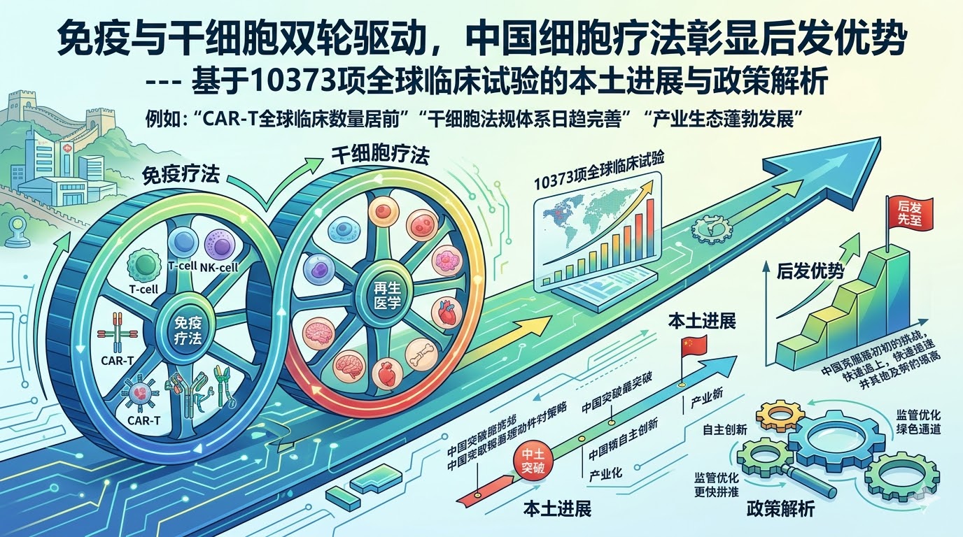 10373項臨床試驗解析：中國如何實(shí)現免疫與干細胞療法的雙輪驅動(dòng)