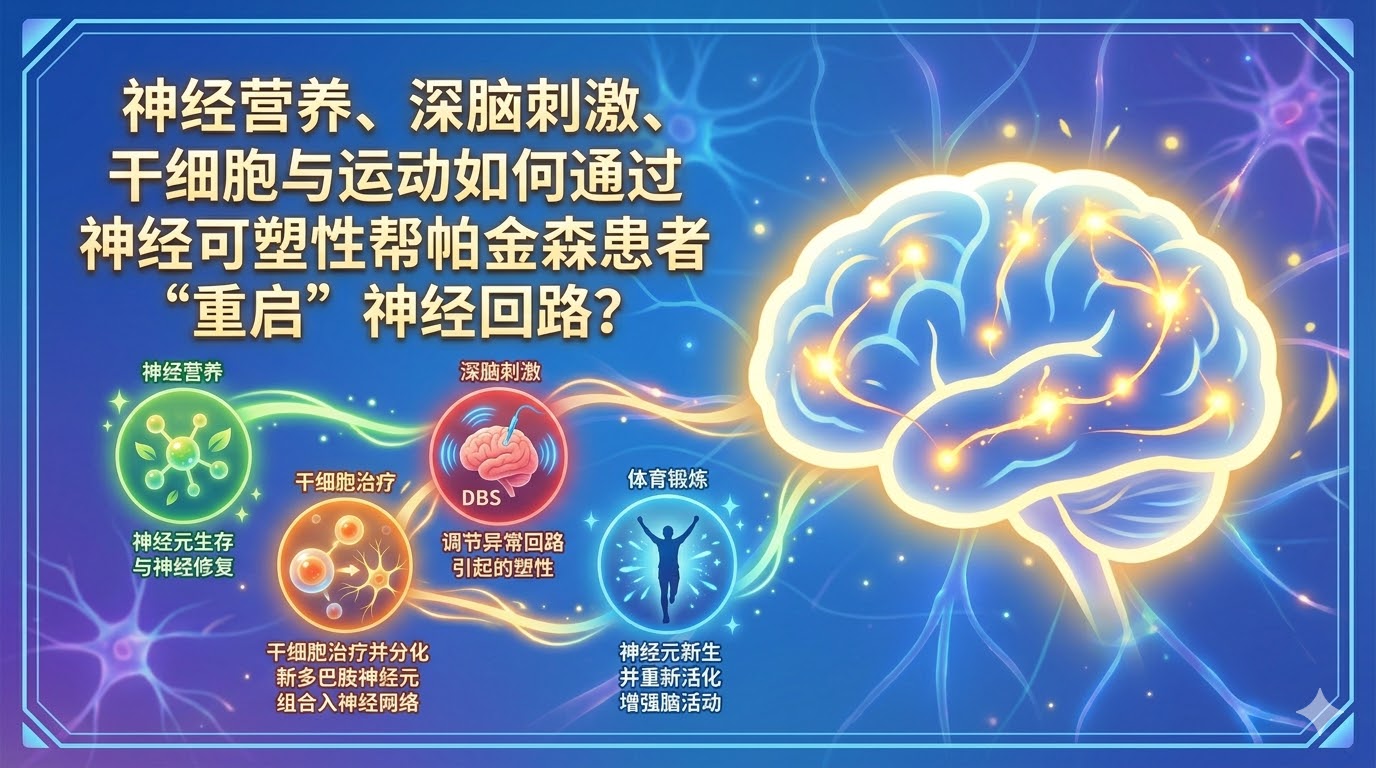 神經(jīng)營(yíng)養、深腦刺激、干細胞療法與運動(dòng)如何通過(guò)神經(jīng)可塑性幫帕金森患者重獲運動(dòng)能力？